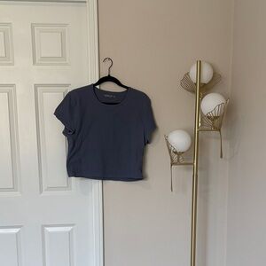 Abercrombie & Fitch Blue Ribbed Top